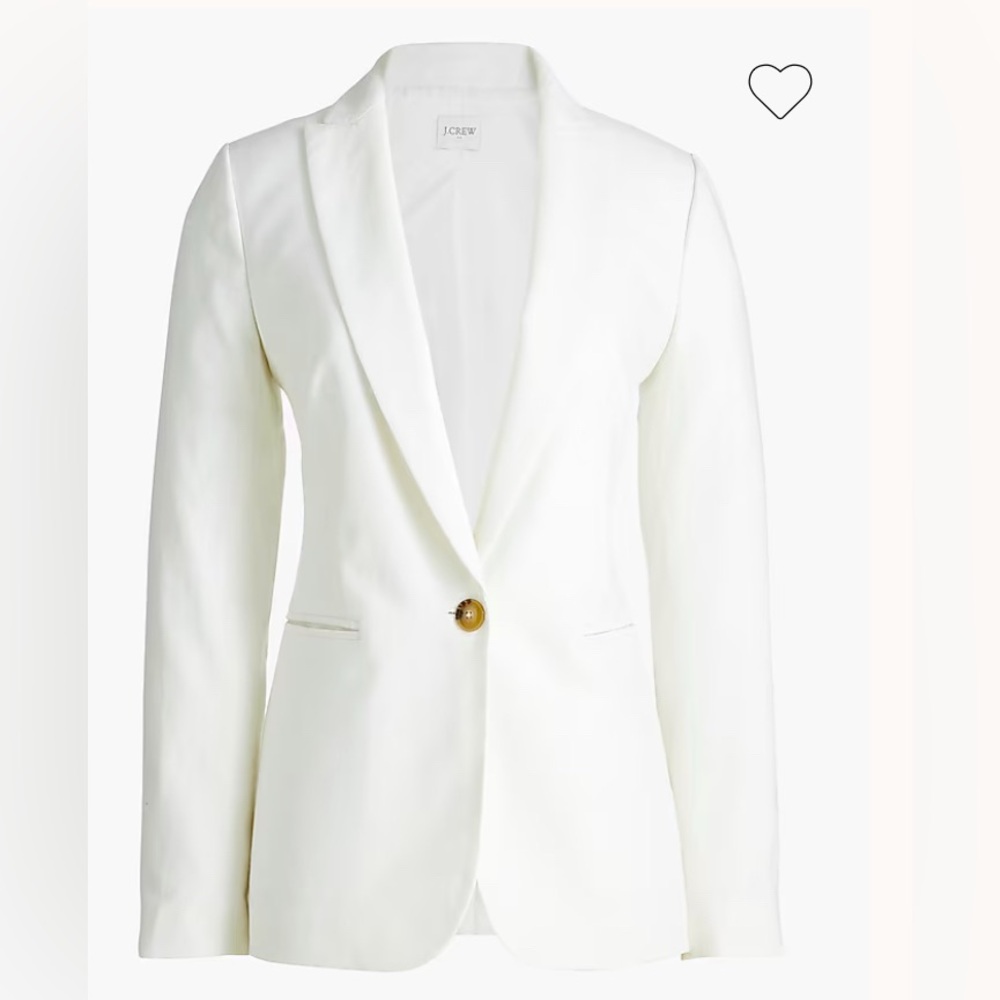 J. Crew Women's Linen Blend Ivory Blazer